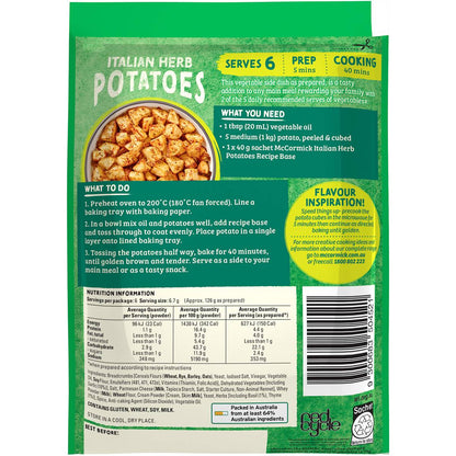 McCormick Italian Herb Potatoes Recipe Base 40g