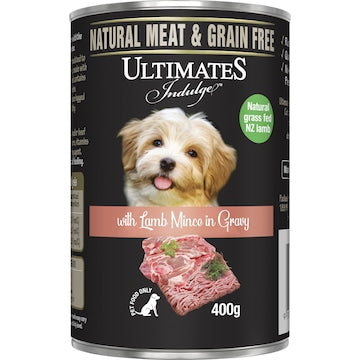 Ultimates Indulge Wet Dog Food Lamb Mince In Gravy 400g