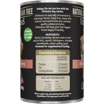 Ultimates Indulge Wet Dog Food Lamb Mince In Gravy 400g