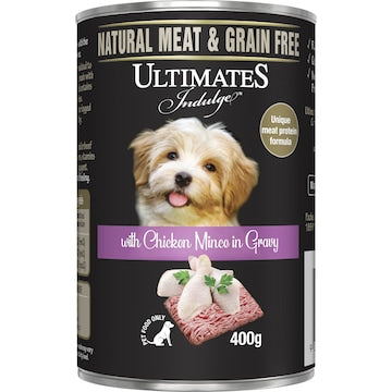 Ultimates Indulge Wet Dog Food Chicken Mince In Gravy 400g