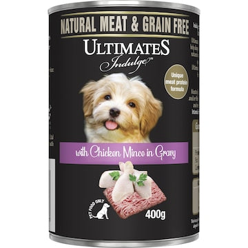 Ultimates Indulge Wet Dog Food Chicken Mince In Gravy 400g