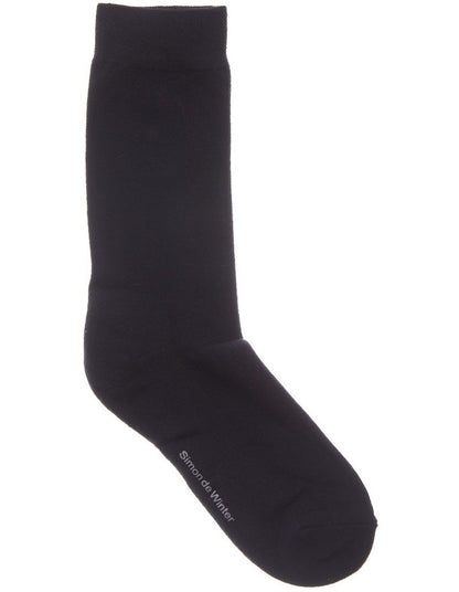 2 Pack Bamboo Comfort Crew Length Socks in Black