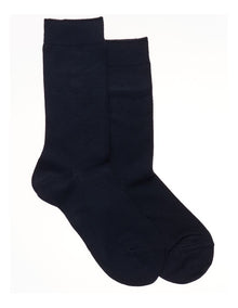 2 Pack Bamboo Comfort Crew Length Socks in Black