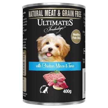 Ultimates Indulge Wet Dog Food Chicken Mince & Tuna 400g