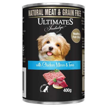 Ultimates Indulge Wet Dog Food Chicken Mince & Tuna 400g
