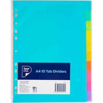 Paperclick A4 10 Tab Divider each