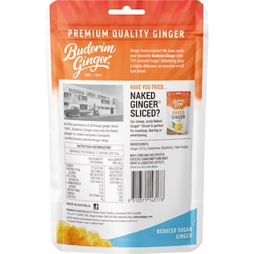 Buderim Ginger Reduced Sugar 125g