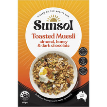 Sunsol Toasted Muesli Almond Honey & Dark Chocolate 500g