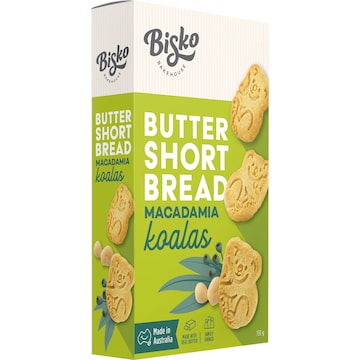 Bisko Bakehouse Butter Shortbread Macadamia Koalas 150g