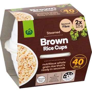 Woolworths Brown Rice Microwave Cups 2 pack