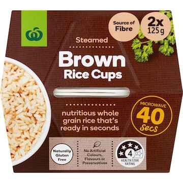 Woolworths Brown Rice Microwave Cups 2 pack