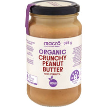 Macro Organic Crunchy Peanut Butter 375g