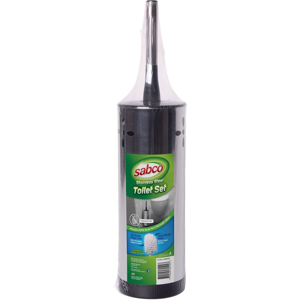 Sabco Stainless Steel Toilet Brush Set Each