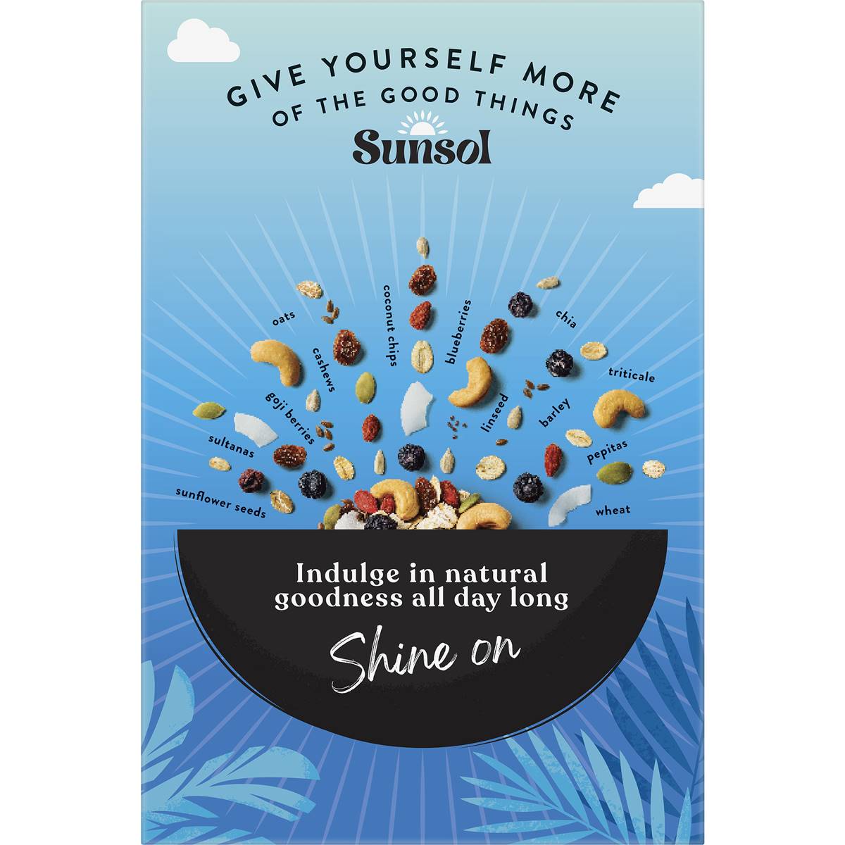 Sunsol Natural Muesli Blueberry, Goji Berry Coconut & Chia 500g
