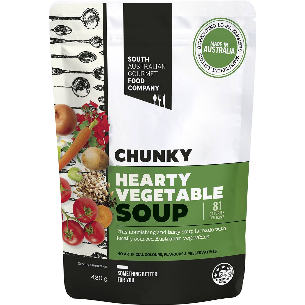 South Australian Gourmet Food Chunky Hearty Vegetable Soup 430g