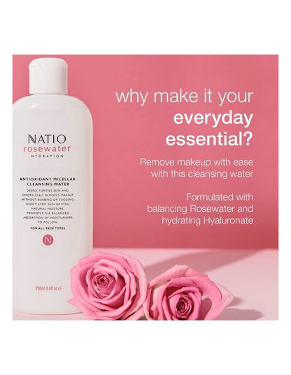 Rosewater Hydration Antioxidant Micellar Cleansing Water 250ml
