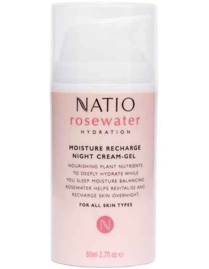 Rosewater Hydration Moisture Recharge Night Cream-Gel 80ml