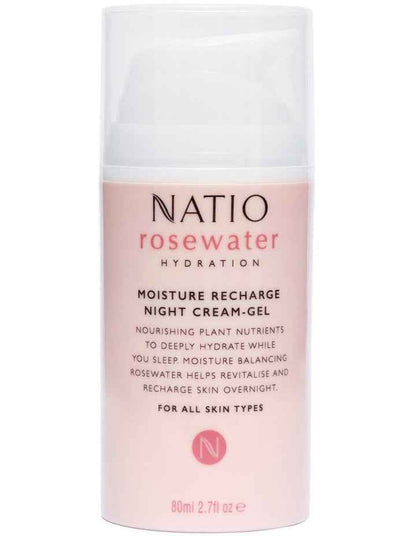 Rosewater Hydration Moisture Recharge Night Cream-Gel 80ml