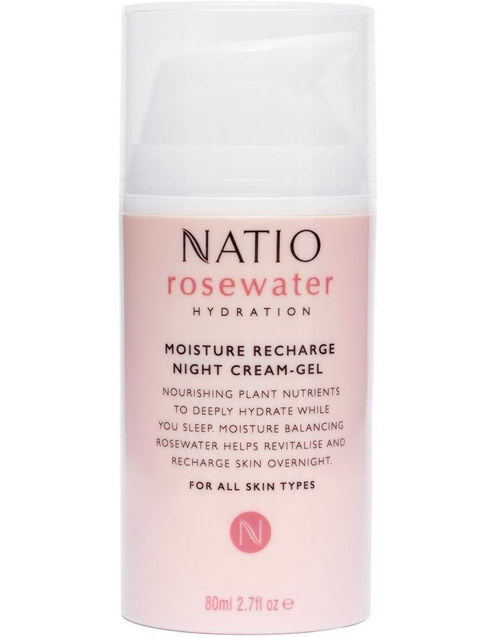 Rosewater Hydration Moisture Recharge Night Cream-Gel 80ml