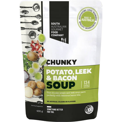 South Australian Gourmet Food Company Chunky Potato Leek & Bacon Soup 430g
