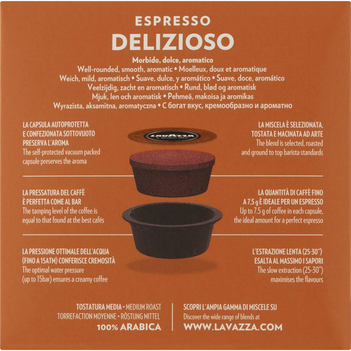 Lavazza Delizioso a Modo Mio Coffee Pods 16 Pack