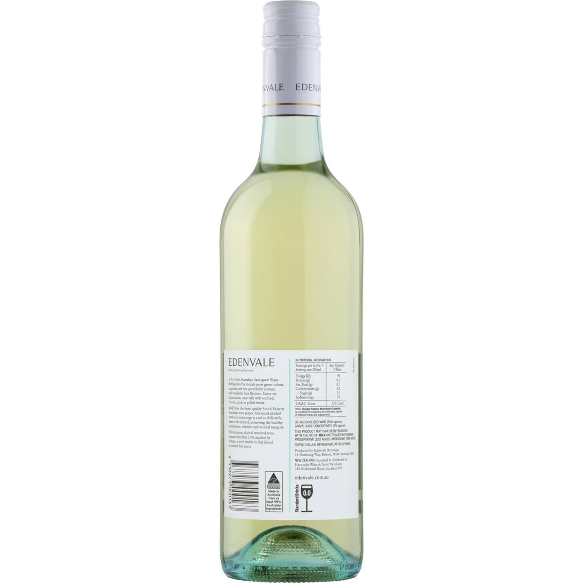 Edenvale Sauvignon Blanc Alcohol Removed 750ml
