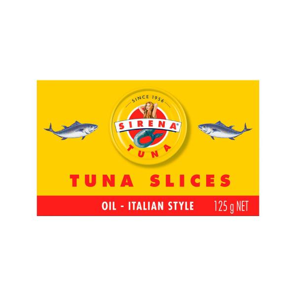 SIRENA TUNA SLICES OIL ITA STYLE 125 GRAM
