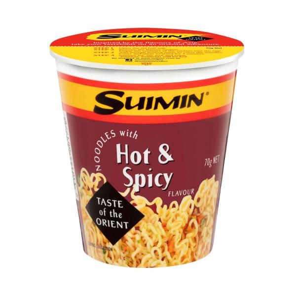 SUIMIN NOODLE CUP :HOT SPICY:.:70 GRAM