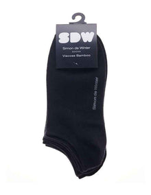 3 Pack Bamboo Low Cut Socks in Black