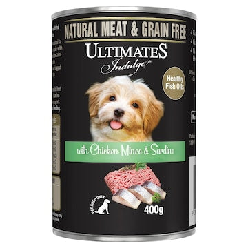 Ultimates Indulge Wet Dog Food Chicken Mince & Sardine 400g