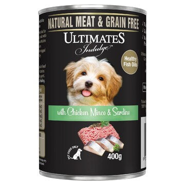 Ultimates Indulge Wet Dog Food Chicken Mince & Sardine 400g