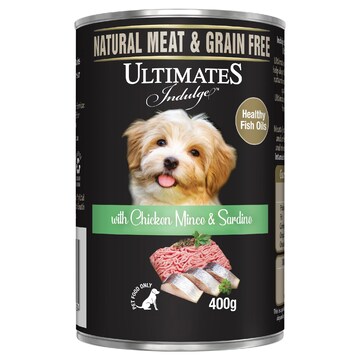 Ultimates Indulge Wet Dog Food Chicken Mince & Sardine 400g