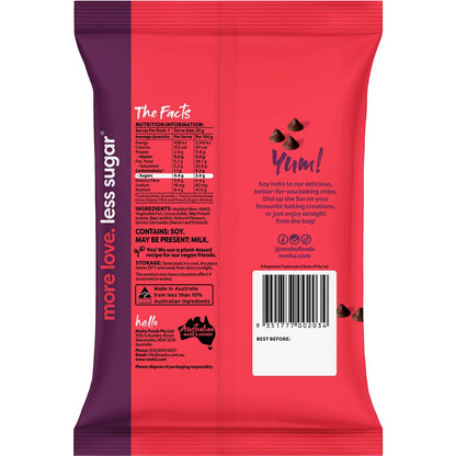 Noshu 97% Sugar Free Dark Choc Baking Chips 140g