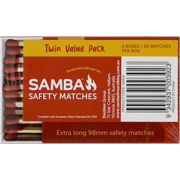 Samba Matches Twin 100 pack