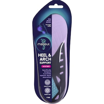 Maseur Footcare Heel & Arch Insole Womens each