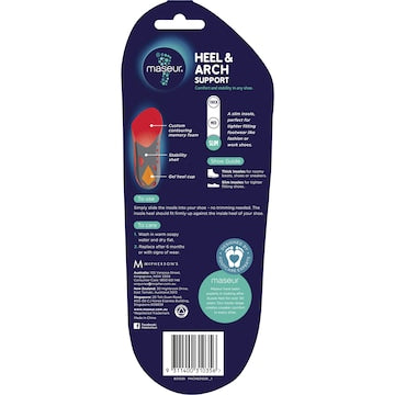 Maseur Footcare Heel & Arch Insole Mens each