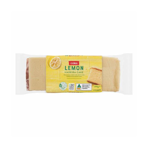 COLES LEMON MADEIRA CAKE 315G