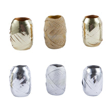 6 Piece Curling Ribbons - Metallic