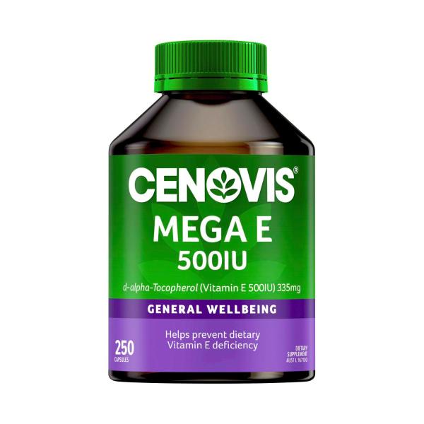 CENOVIS MEGA E 500IU CAPSULES 250 PACK