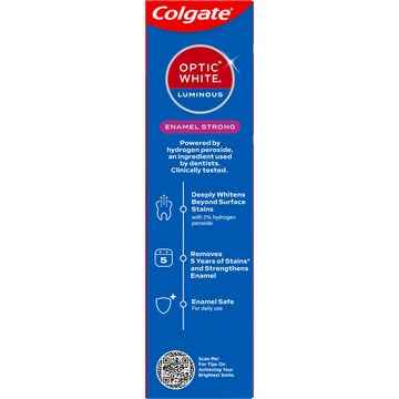 Colgate Teeth Whitening Toothpaste Optic White Luminous Enamel 85g