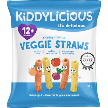 Kiddylicious Cheesy Straws 12g