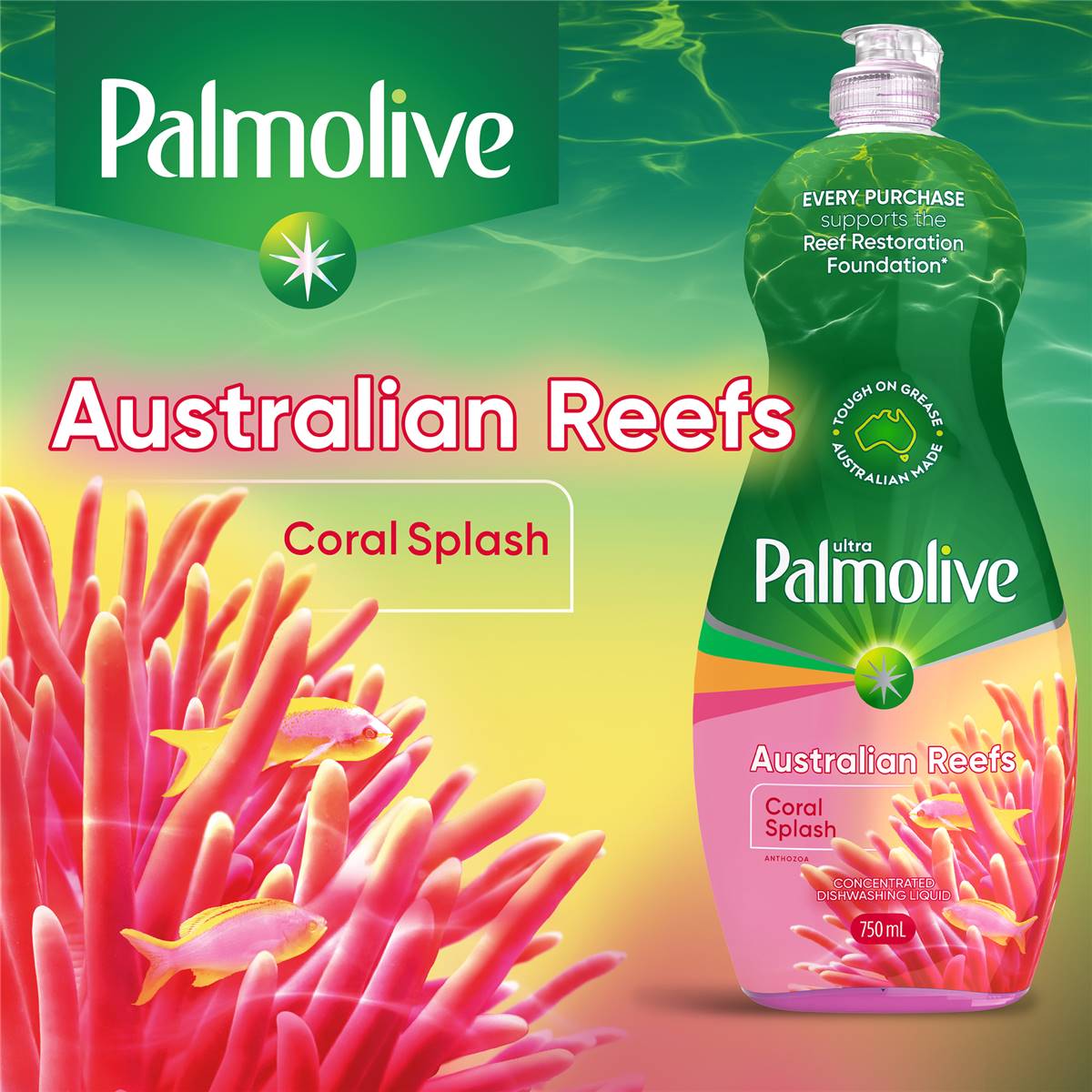 Palmolive Ultra Australian Reefs Coral Splash Dishwashing Liquid 750mL