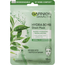 Garnier Skin Active Hydra Bomb Sheet Face Mask Green Tea each