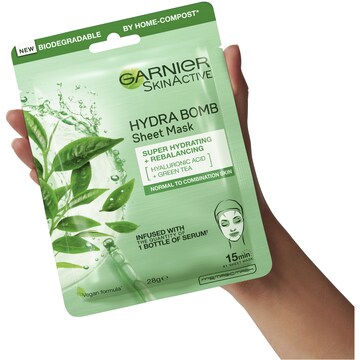 Garnier Skin Active Hydra Bomb Sheet Face Mask Green Tea each