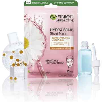 Garnier Skin Active Hydra Bomb Sheet Face Mask Chamomile each