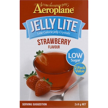 Aeroplane Jelly Lite Crystals Strawberry 9g x 2 pack