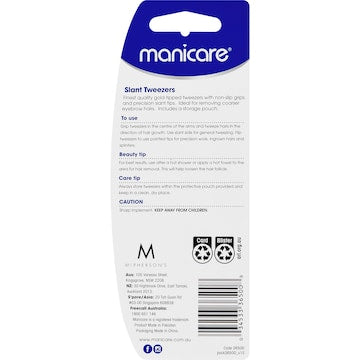 Manicare Slant Tweezer Gold Tipped each