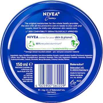 Nivea Creme Tin Moisturiser For Face & Body 150mL
