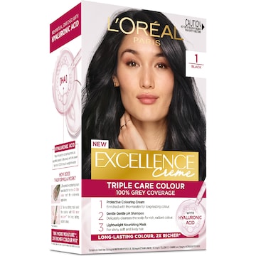 L'Oreal Paris Excellence Creme Hair Colour 1 Black each