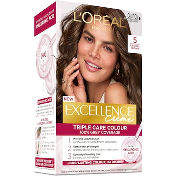 L'Oreal Paris Excellence Creme Hair Colour 5 Brown each